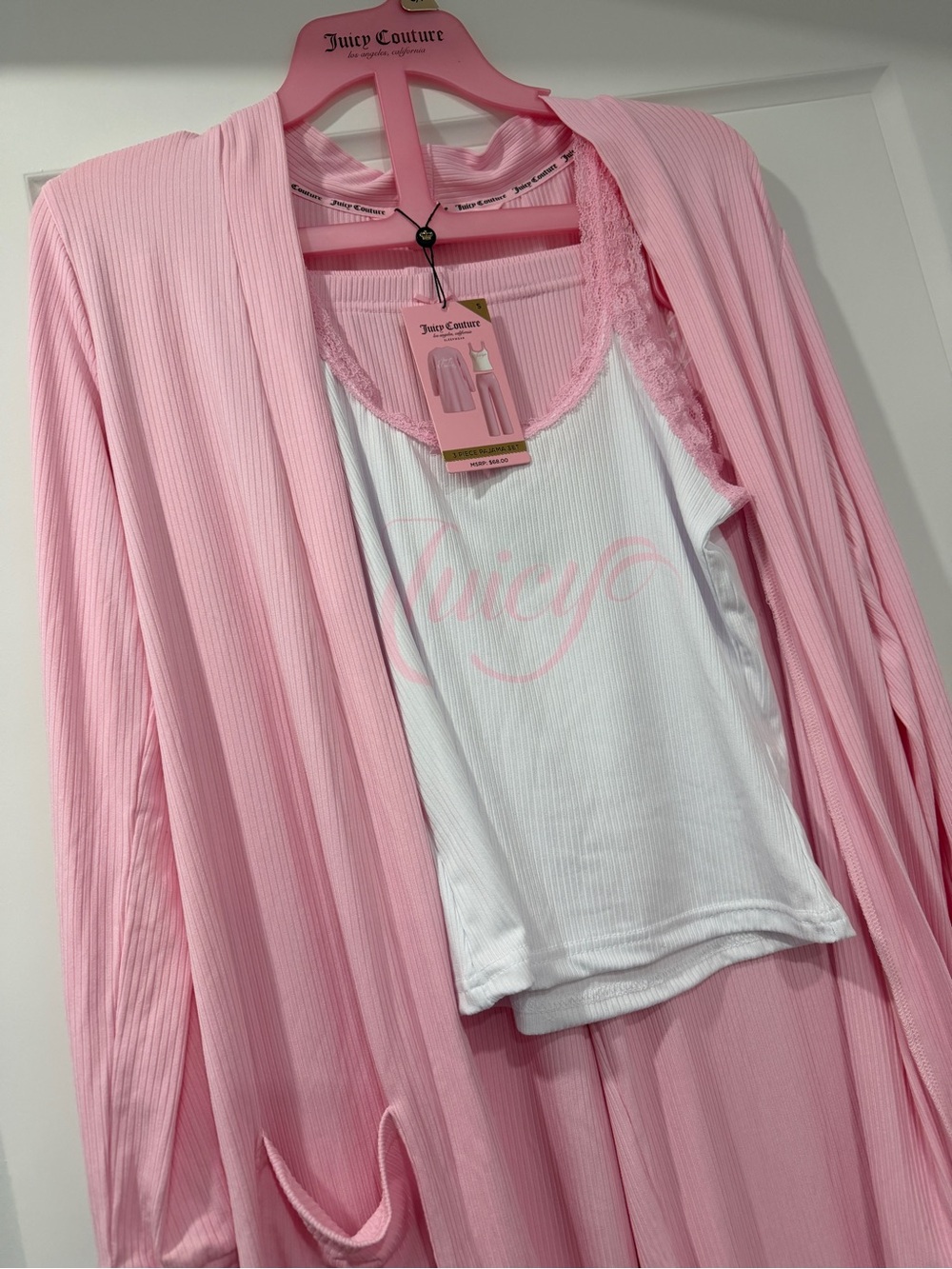 Juicy Couture Pink 3-Piece Lounge & Sleep Set - Picture 2 of 3
